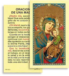 Oracion de una Madre Spanish Laminated Holy Card" itemprop="image