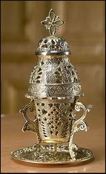 Ornate Incense Burner with Tray" itemprop="image