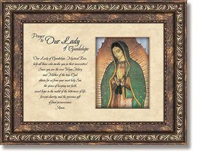 Our Lady - Mahogany Framed Tabletop Catholic Verse ( 9 " x 7 " )" itemprop="image