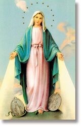 Our Lady Miraculous Medal Wallet Sized Laminated Holy Card" itemprop="image