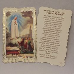 Our Lady of Fatima Ordination Deluxe Holy Card" itemprop="image