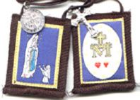 Our Lady of Lourdes brown scapular" itemprop="image