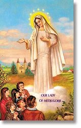 Our Lady of Medjugorje Wallet Sized Laminated Holy Card" itemprop="image