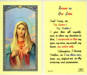 Our Lady Wallet Sized Laminated Holy Card" itemprop="image