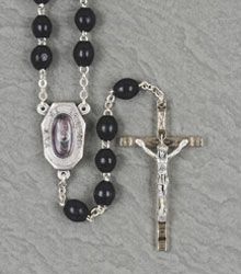 Oval Wood Lourdes Water Rosary" itemprop="image