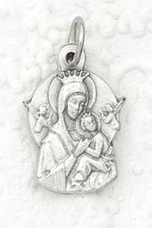 Perpetual Help Oxidized Bracelet Medal  Charm" itemprop="image