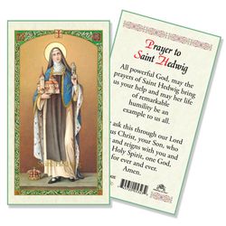 Prayer to Saint Hedwig Laminated Holy Card" itemprop="image