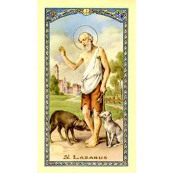 Prayer to St. Lazarus Holy Card" itemprop="image