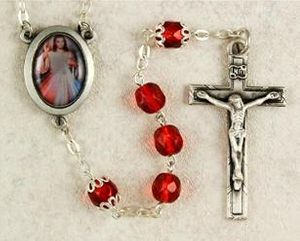 Red Divine Mercy Rosary" itemprop="image