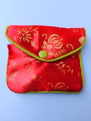 Red Rosary Case Asian Inspired Rosary Pouch" itemprop="image