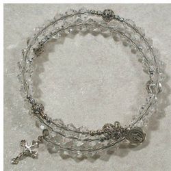 Rhodium Austrian Crystal Wrap Bracelet" itemprop="image