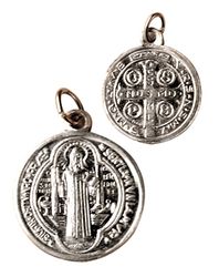 Round St. Benedict Aluminum Medal 1 in" itemprop="image