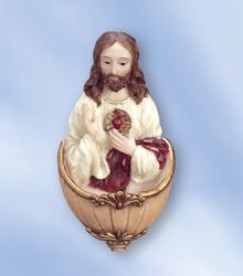 Sacred Heart of Jesus Florentine Water Font" itemprop="image