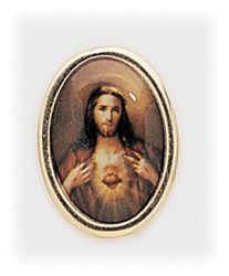 Sacred Heart of Jesus Religious Lapel Pin" itemprop="image