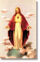 Sacred Heart Wallet Sized Laminated Holy Card" itemprop="image