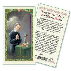 Safe Delivery St.Gerard Majella Laminated Holy Card" itemprop="image