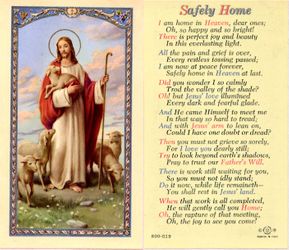 Safely Home Prayer Holy Card" itemprop="image