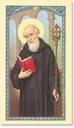 Saint Benedict laminated Holy Card" itemprop="image