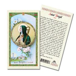 Saint Brigid laminated Holy Card" itemprop="image