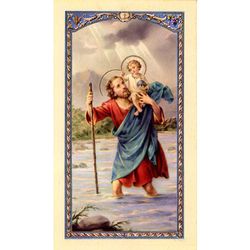 Saint Christopher Laminated Holy Card" itemprop="image