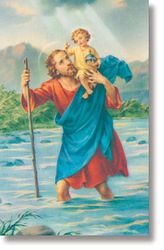 Saint  Christopher Wallet Sized Laminated Holy Card" itemprop="image