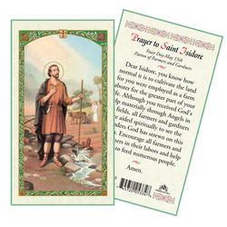 Saint Isidore Laminated Holy Card" itemprop="image