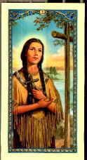 Saint Kateri Tekakwitha Laminated Holy Card" itemprop="image