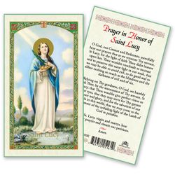 Saint Lucy Laminated Holy Card" itemprop="image