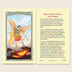 Saint Michael (for Police Officer) Laminated Holy Card" itemprop="image