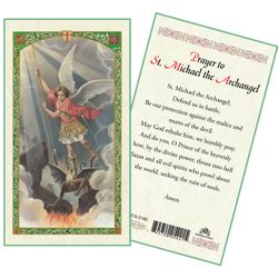 Saint Michael the Archangel Laminated Holy Card" itemprop="image