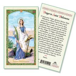 Saint Philomena Laminated Holy Card" itemprop="image