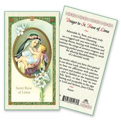 Saint Rose of Lima Laminated Holy Card" itemprop="image