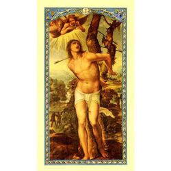 Saint Sebastian Laminated Holy Card" itemprop="image