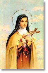 Saint Therese Wallet Sized Laminated Holy Card" itemprop="image