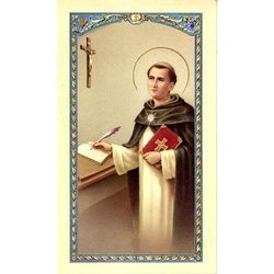 Saint Thomas Aquinas Laminated Holy Card" itemprop="image