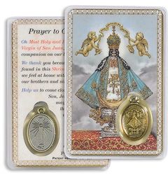 San Juan de los Lagos Holy Card with Medal" itemprop="image