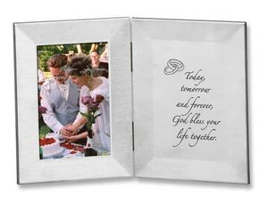 Satin Silver Wedding Frame" itemprop="image