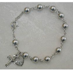 Silver Rosary Bracelet" itemprop="image