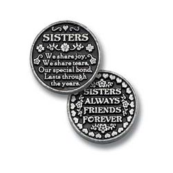 Sisters Always Friends Forever Pocket Token" itemprop="image