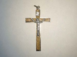 Small Crucifix Brown wood cross" itemprop="image