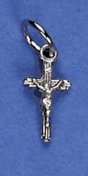 Small Crucifix Oxidized Bracelet Medal Charm" itemprop="image