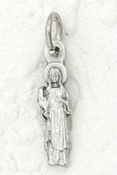 St. Agatha Oxidized Bracelet Medal Charm" itemprop="image