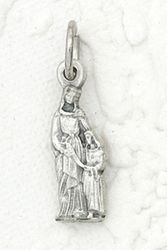 St. Anne with Mary Oxidized Bracelet Medal Charm" itemprop="image