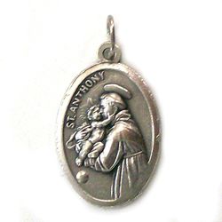 St. Anthony Oxidized Medal" itemprop="image