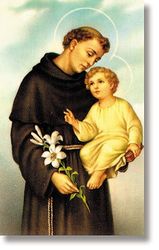 St Anthony Wallet Sized Laminated Holy Card" itemprop="image