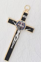 St. Benedict Enameled Cross 8"" itemprop="image