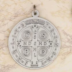 St. Benedict Oxidized Medal 4 in" itemprop="image