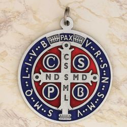 St. Benedict Oxidized Medal 4 in" itemprop="image