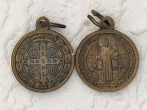 St. Benedict Oxidized Medal 5/8 inch" itemprop="image