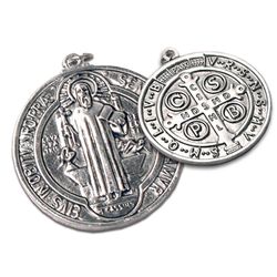 St. Benedict Oxidized Medal Inches Inches" itemprop="image